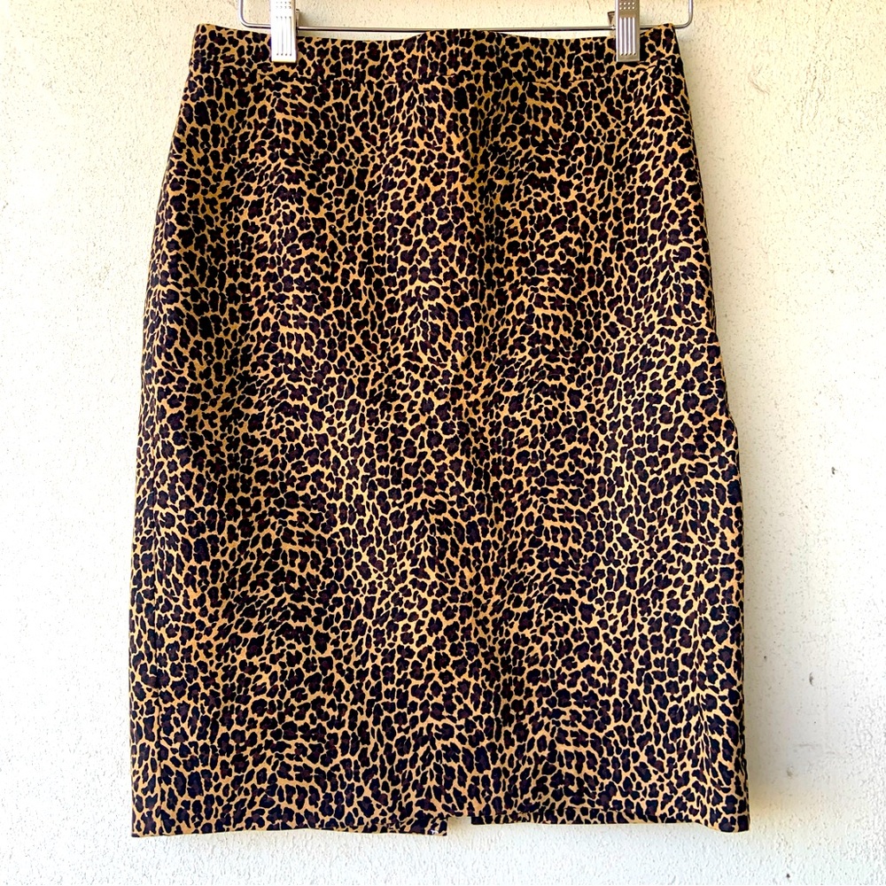 J Crew Leopard Print Women's Skirt